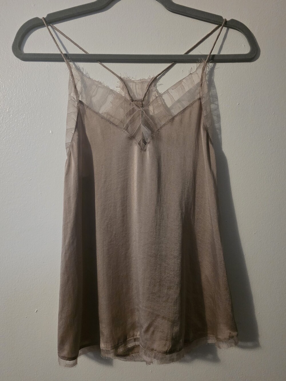 IRO Berwyn Silk And Lace Top In Blush Taupe Size 34 / US 2 / XS